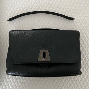 Akris leather grained black bag